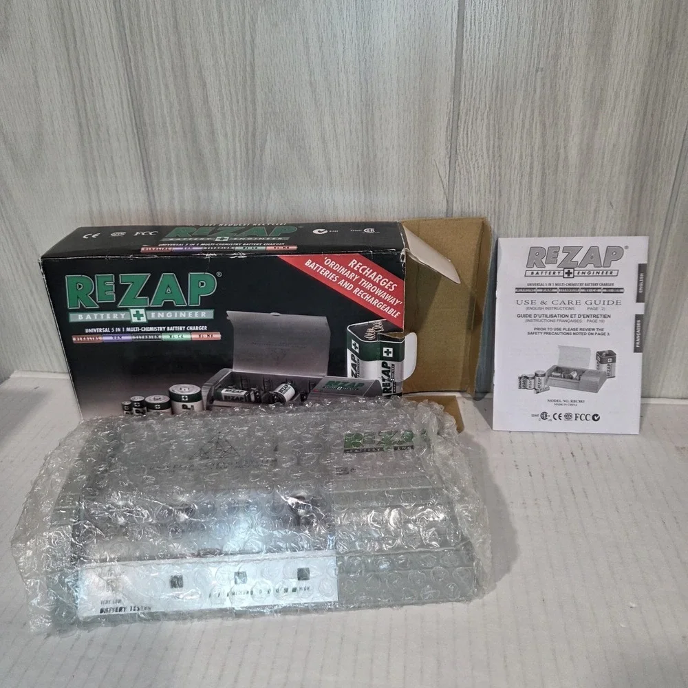REZAP Universal 5 in 1 Multi Chemistry Battery Normal & Rechargeable Charger